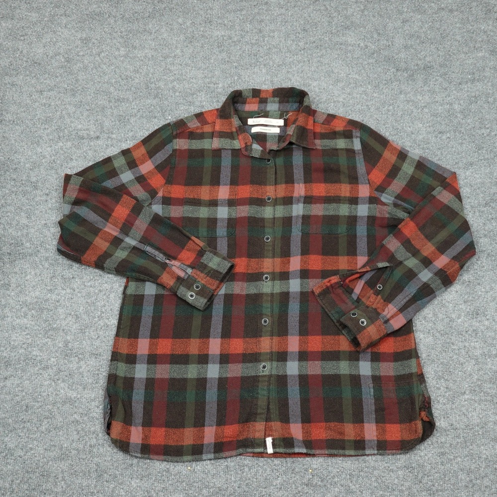 Woolrich Shirt Women Large Multicolor Pemberton Plaid Cotton Flannel Button Down